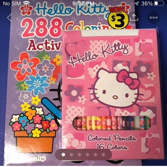 Sanrio | Toys | Vintage Sanrio Hello Kitty Coloring Book Crayons | Poshmark